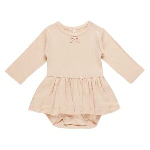 Quincy Mae Cream Long Sleeve Bodysuit